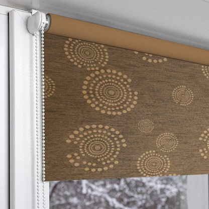 Blackout Fabric Window Roller Blind, Golden Circle