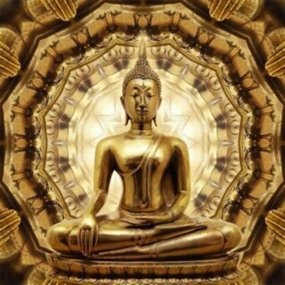 Printed Blackout Roller Blind for Window Size-Buddha Art Art Design