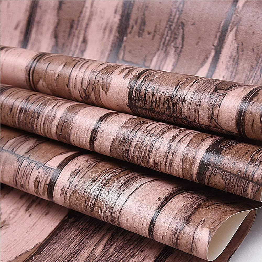 3D Latest Wooden Tiles Dark Brown Wallpaper Roll for Home Walls 57 Sq Ft (0.53m or 21 Inches x 10m or 33 Feet)