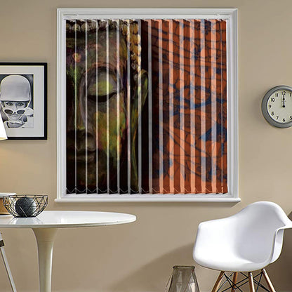 Vertical Blinds for Windows,French Door and Sliding Door Blinds for Smart Home Office, (Customized Size, Buddha Painting)