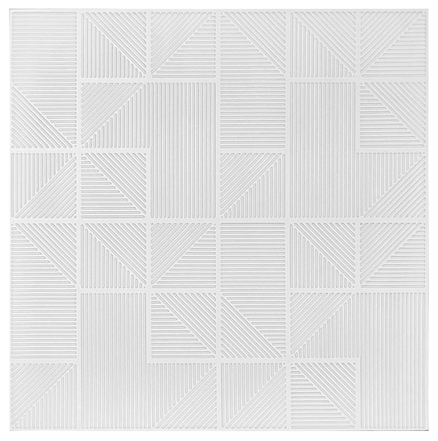 Kayra Decor 3D Self Adhesive Wall Panel -White Stripe Design - (Size 5 ...