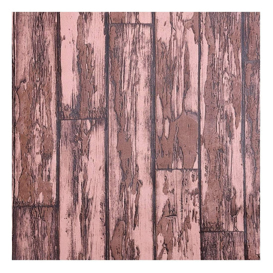 3D Latest Wooden Tiles Dark Brown Wallpaper Roll for Home Walls 57 Sq Ft (0.53 m or 33 Feet)
