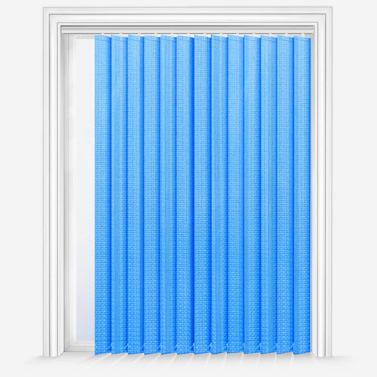 Kayra Decor Vertical Blinds for Windows - Vertical Blinds Curtain for Home - Bedroom, Kitchen, Sliding Door, and Balcony (Customized Size, Blue)