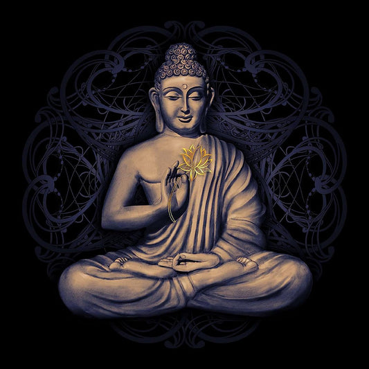 Lord Buddha 3D Wallpaper Print (24" X 36") Inch- (KDBUDDHA196-1)