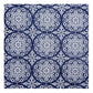 3D Latest Circular Floral Design Blue Wallpaper Roll for Home Walls 57 Sq Ft (0.53m or 33 Feet)