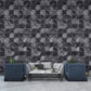 3D Latest American Leather Design Grey & Black Wallpaper Roll for Home Walls 57 Sq Ft (0.53m  or 33 Feet)