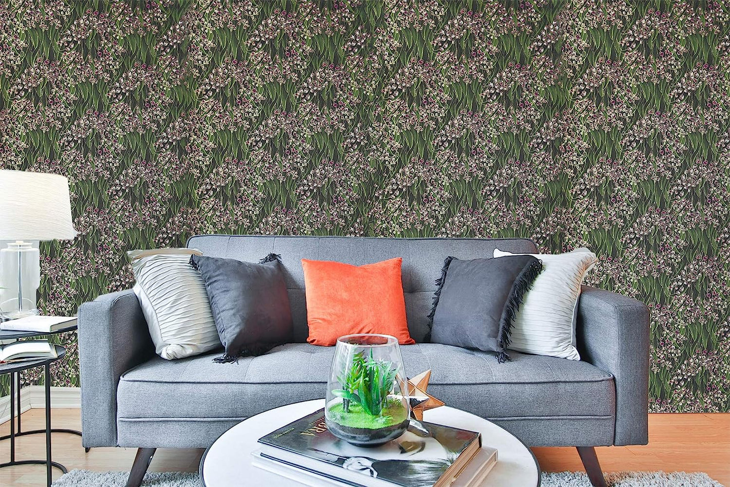 3D Latest Floral Design Green Wallpaper Roll for Home Walls 57 Sq Ft (0.53m or 21 Inches x 10m or 33 Feet)