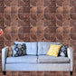 3D Latest American Leather Design Brown Wallpaper Roll for Home Walls 57 Sq Ft (0.53m or 21 Inches x 10m or 33 Feet)