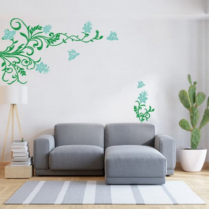 Reusable floral pattern stencil for DIY art projects