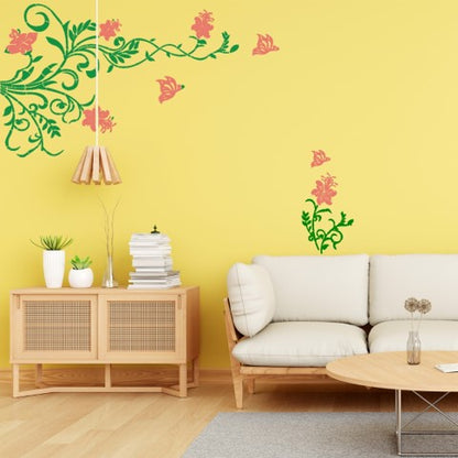 Floral stencil for wall painting and furniture décor