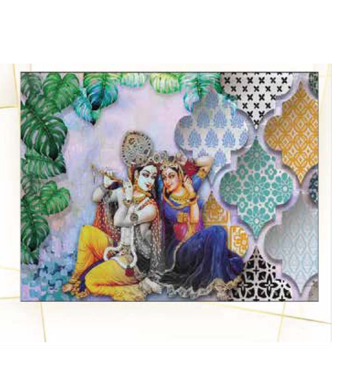 Radha Krishna 3D Wallpaper Print (24" X 36") Inch- (KD-WALLPAPER-09)