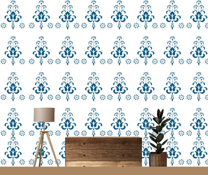 stencil for living room wall