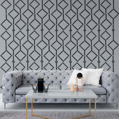 Wall art stencil for modern home decor ideas
