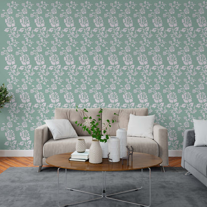 Reusable floral pattern stencil for DIY art projects