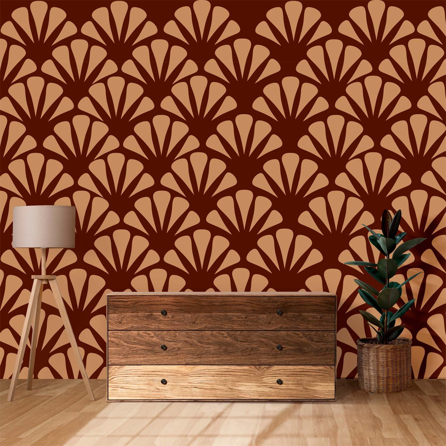 Sea Shells Wall Design Stencil (KHS308) – Kayra E Commerce Private Limited