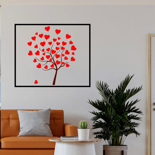 Heart Tree Wall Design Stencil (KHS314)