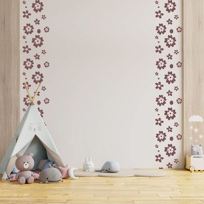 Floral stencil for wall painting and furniture décor