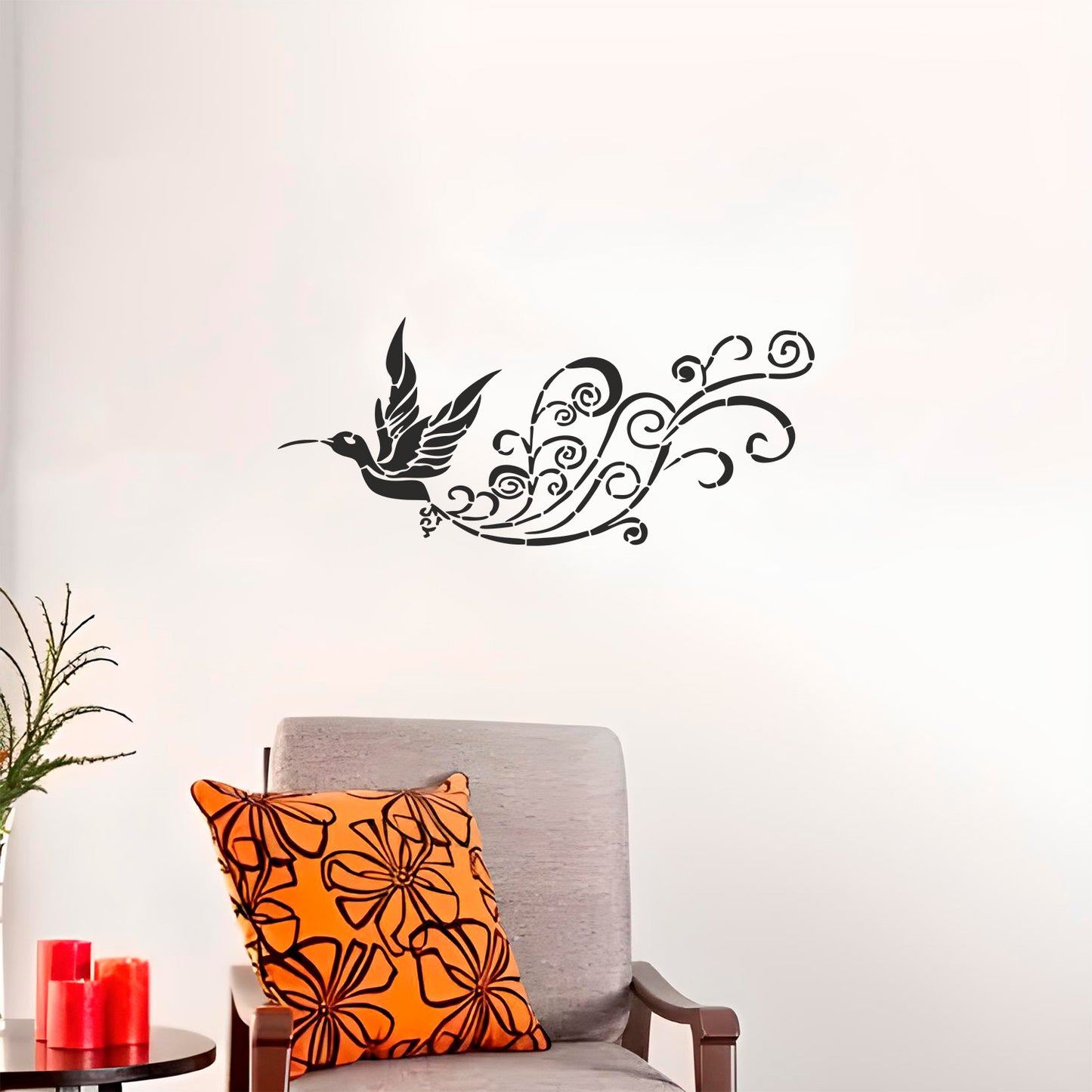 Bird Wall Design Stencil (KHS413)