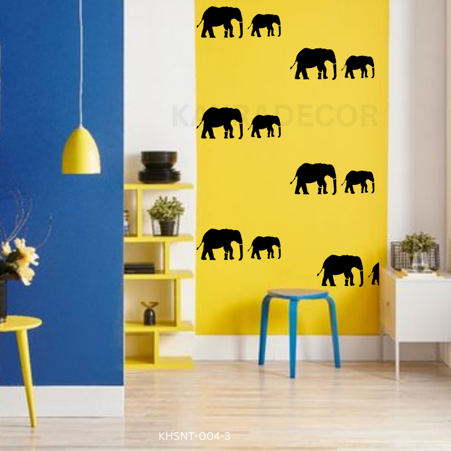 Elephants Design Wall Stencil (KHSNT004)