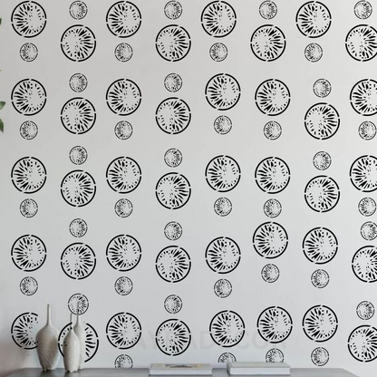stencil of trees of wall putty design