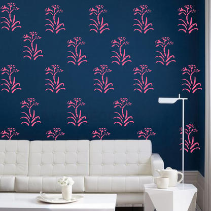 Floral stencil for wall painting and furniture décor