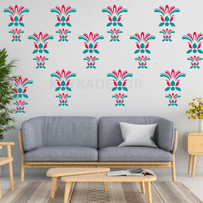 Floral stencil for wall painting and furniture décor