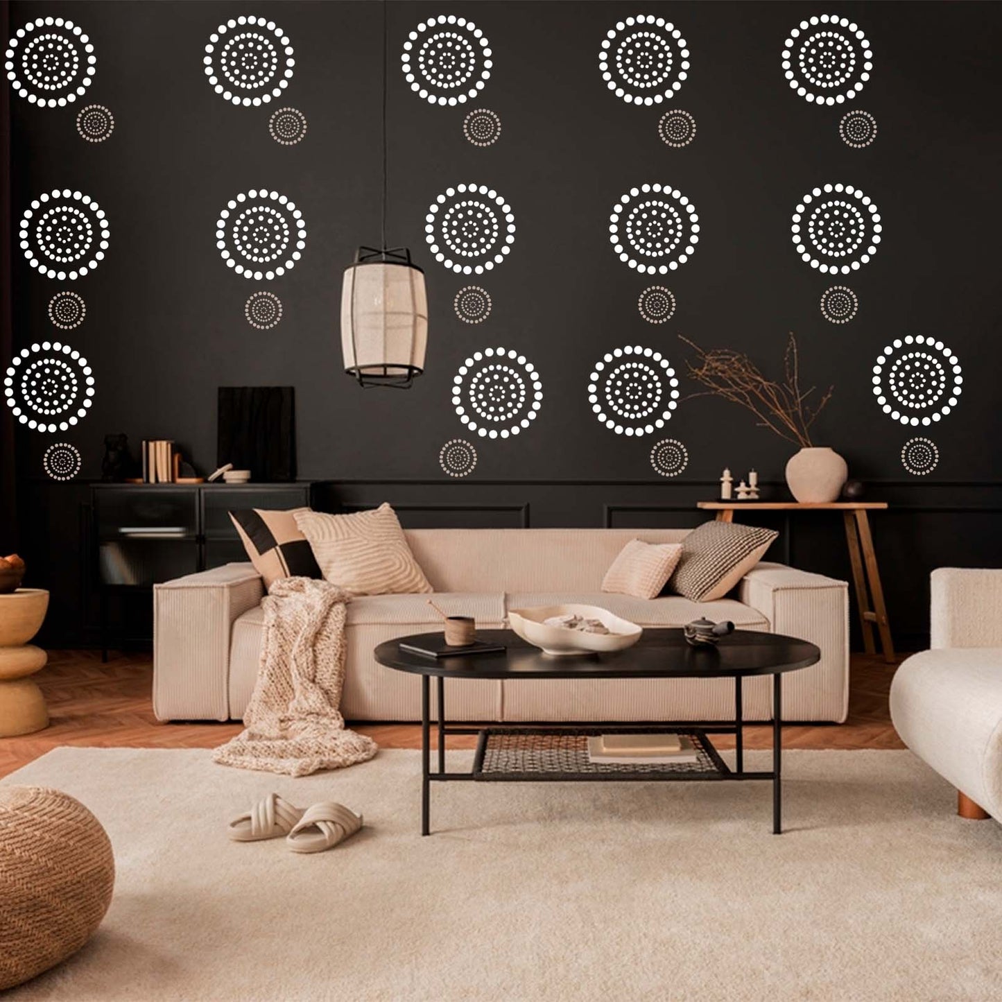 Circular Design Wall Design Stencil (KHSNT10)
