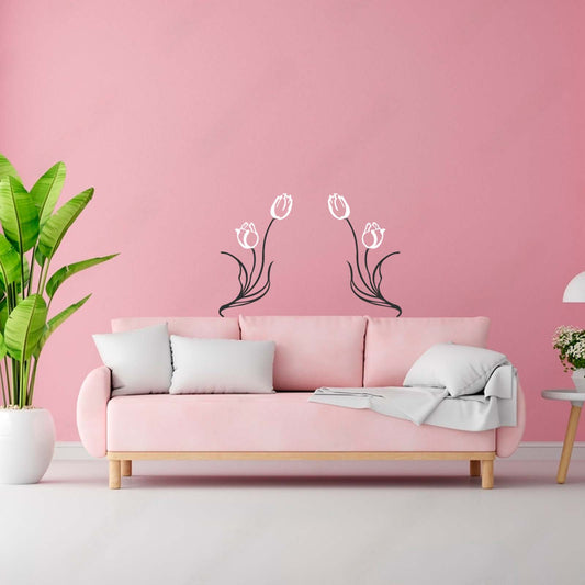 Flower Wall Design Stencil (KHSNT112)