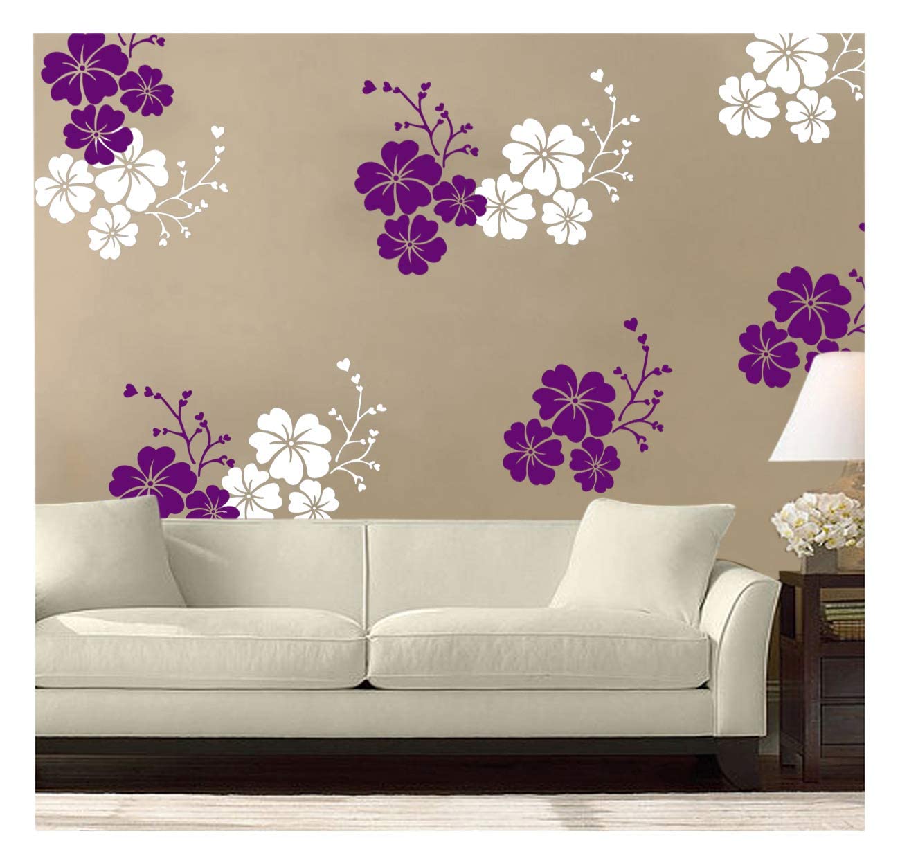 Flower Wall Design Stencil (KHSNT130)
