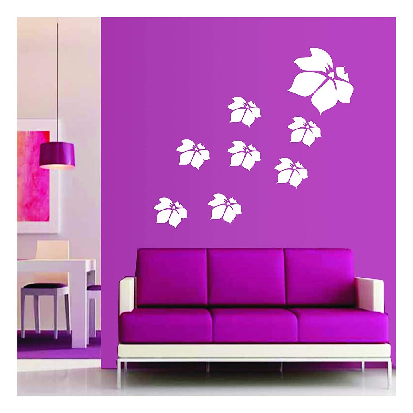 Floral Wall Design Stencil (KHSNT218)