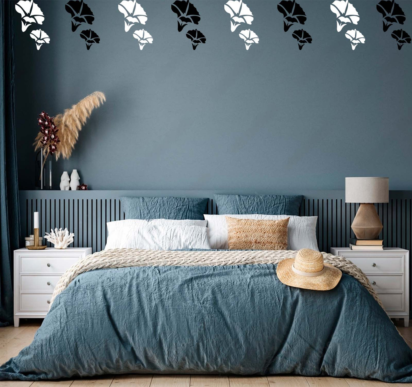 Flower Wall Design Stencil (KHSNT200)