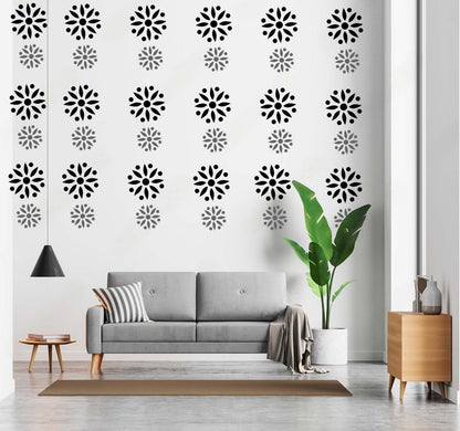 stencil paper design for wall big flower