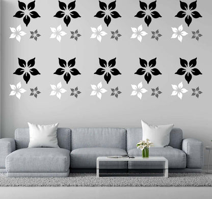 wall painting stencils flower