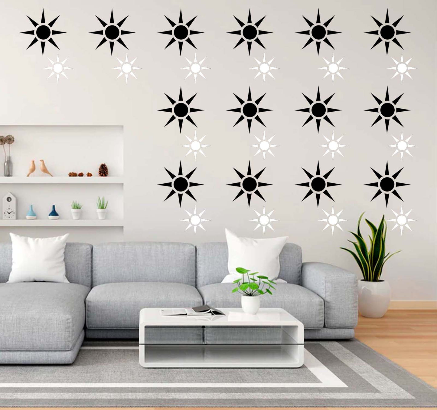 Star Wall Design Stencil (KHSNT219)