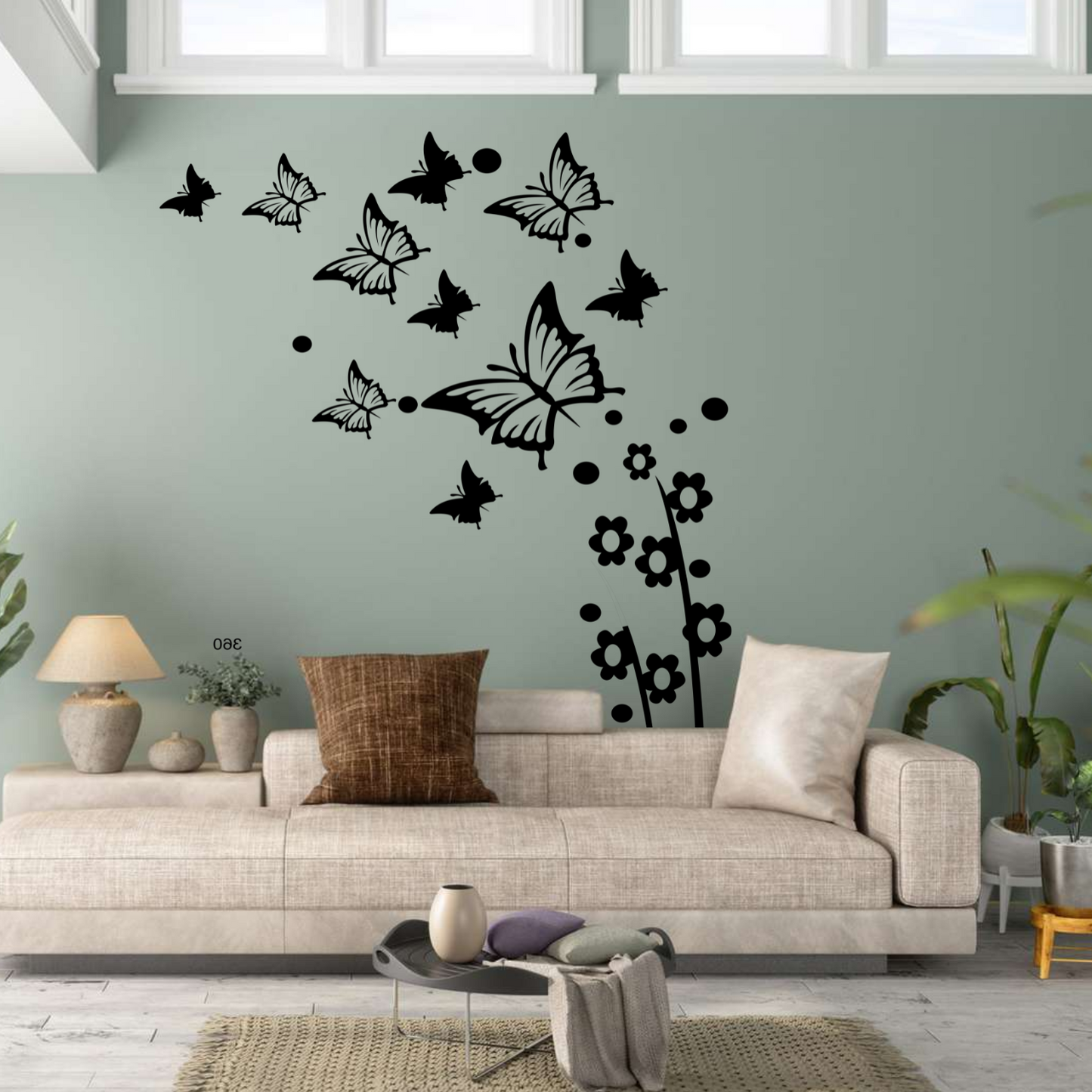 Butterflies Reusable Wall Stencil (KHSNT360)