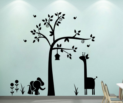 Baby Elephant And Giraffe (KHSNT367)