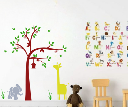 Baby Elephant And Giraffe (KHSNT367)