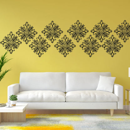 Luxury damask wall stencil for home interiors