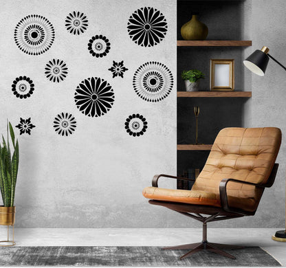 wall painting design stencil