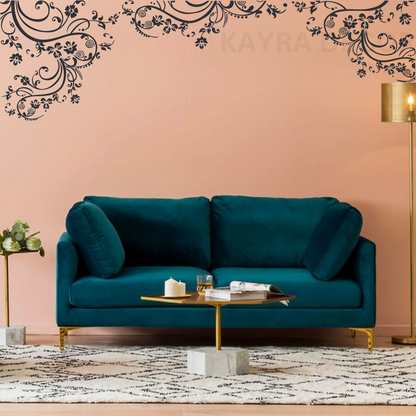 bed room stencils for wall painting