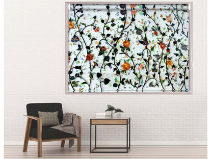 Printed Blackout Roller Blinds for Window - Flower Design