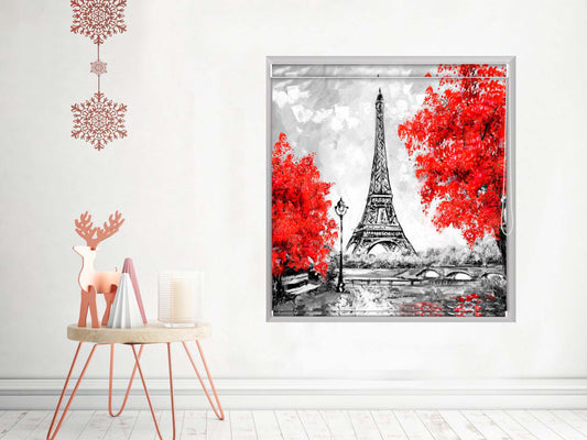 Blackout Roller Blinds for Window Eiffel Tower 36-(W) X 36-(H)