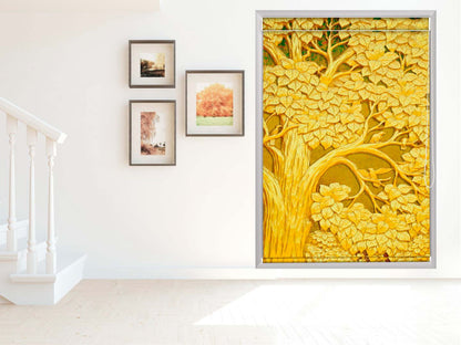 Blackout Roller Blinds for Window Golden Tree
