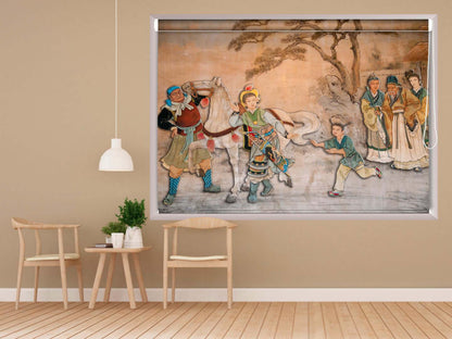 Blackout Roller Blinds for Window Hua Mulan