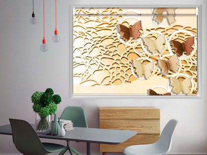 Blackout Roller Blinds for Window Art 3D Butterfly