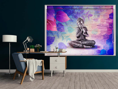 Blackout Roller Blinds for Window Buddha Design