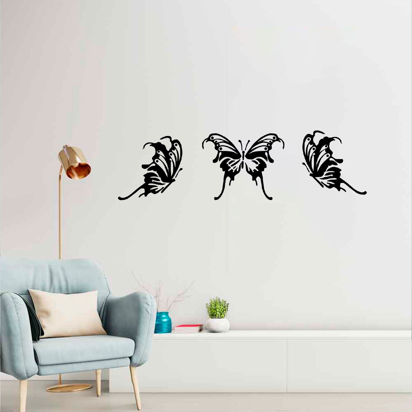 Butterfly Wall Design Stencil (KHS369)