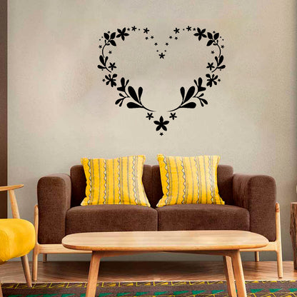 flowers wall stencil